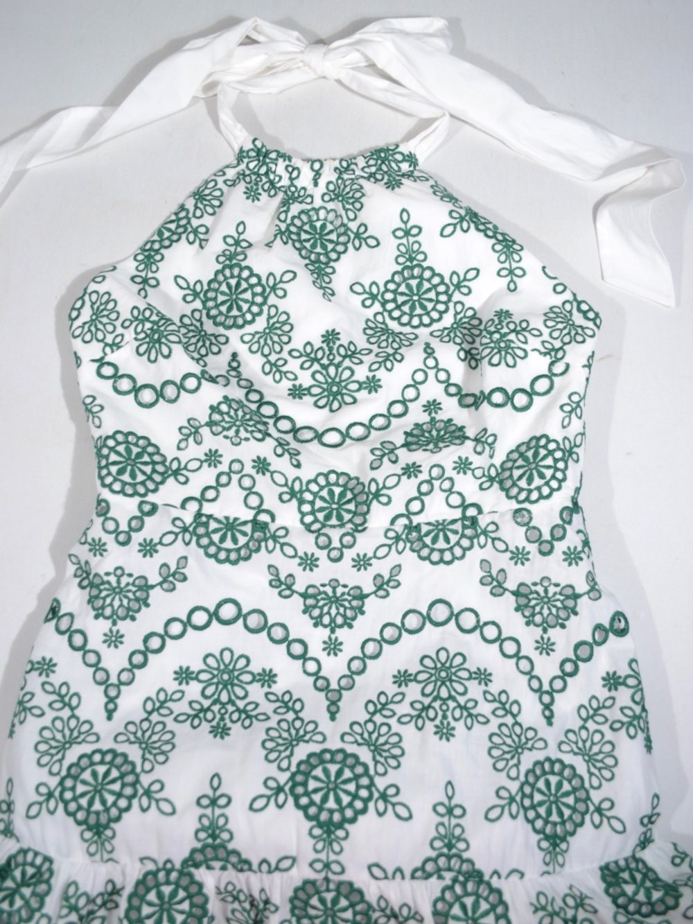 NWT Milly Hayden Green and White Halter-Size 10 - Picture 7 of 13